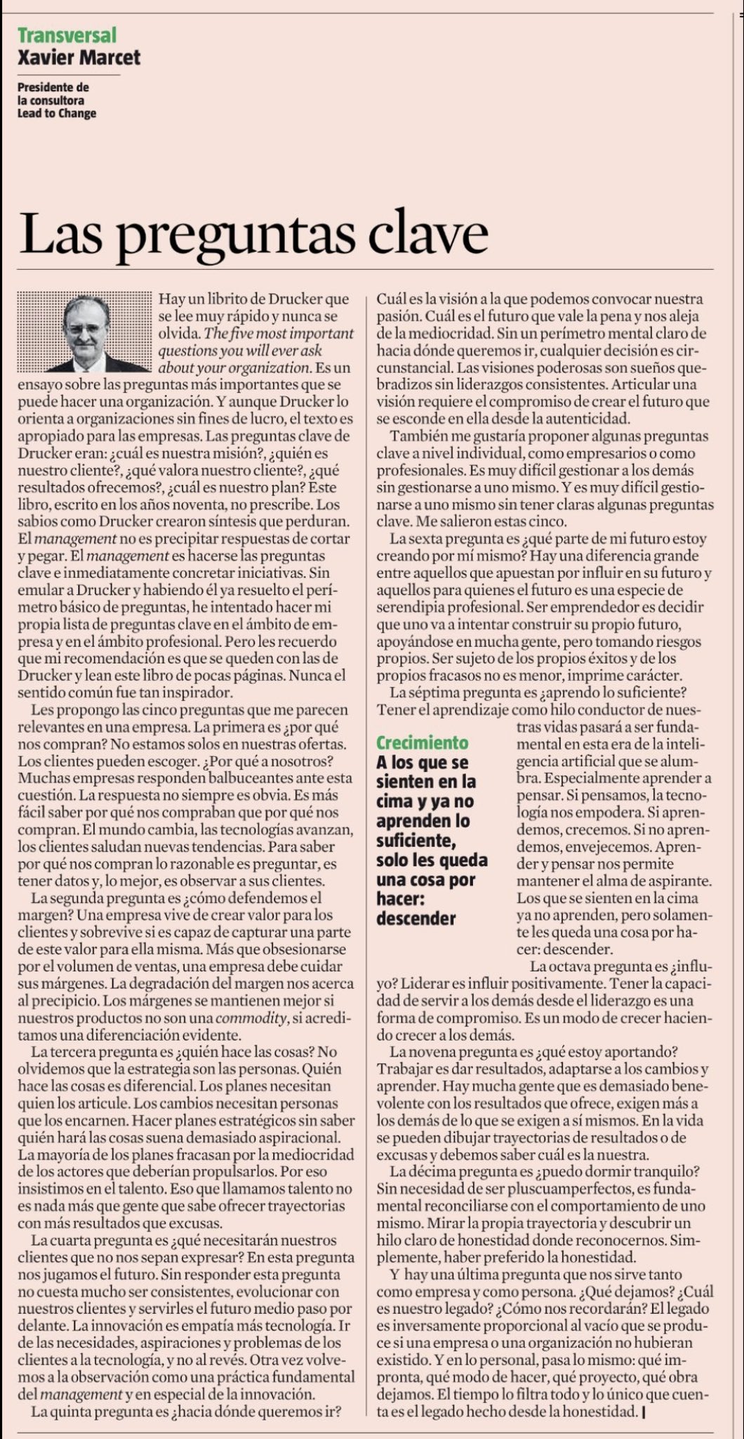 Las Preguntas Clave Xavier Marcet